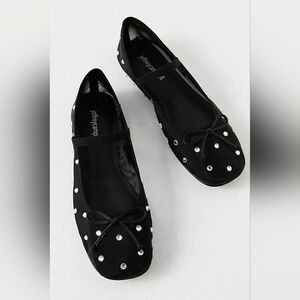 Jeffrey Campbell Black Studded Ballet Flats